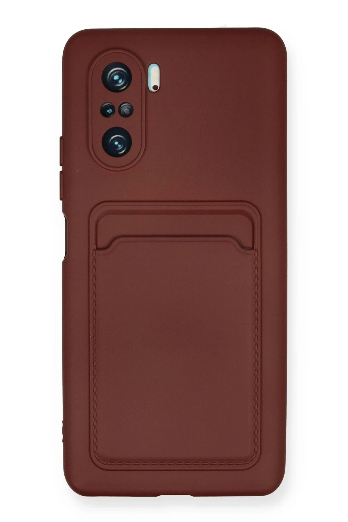 Newface Xiaomi Mi 11i Kılıf Kelvin Kartvizitli Silikon - Bordo
