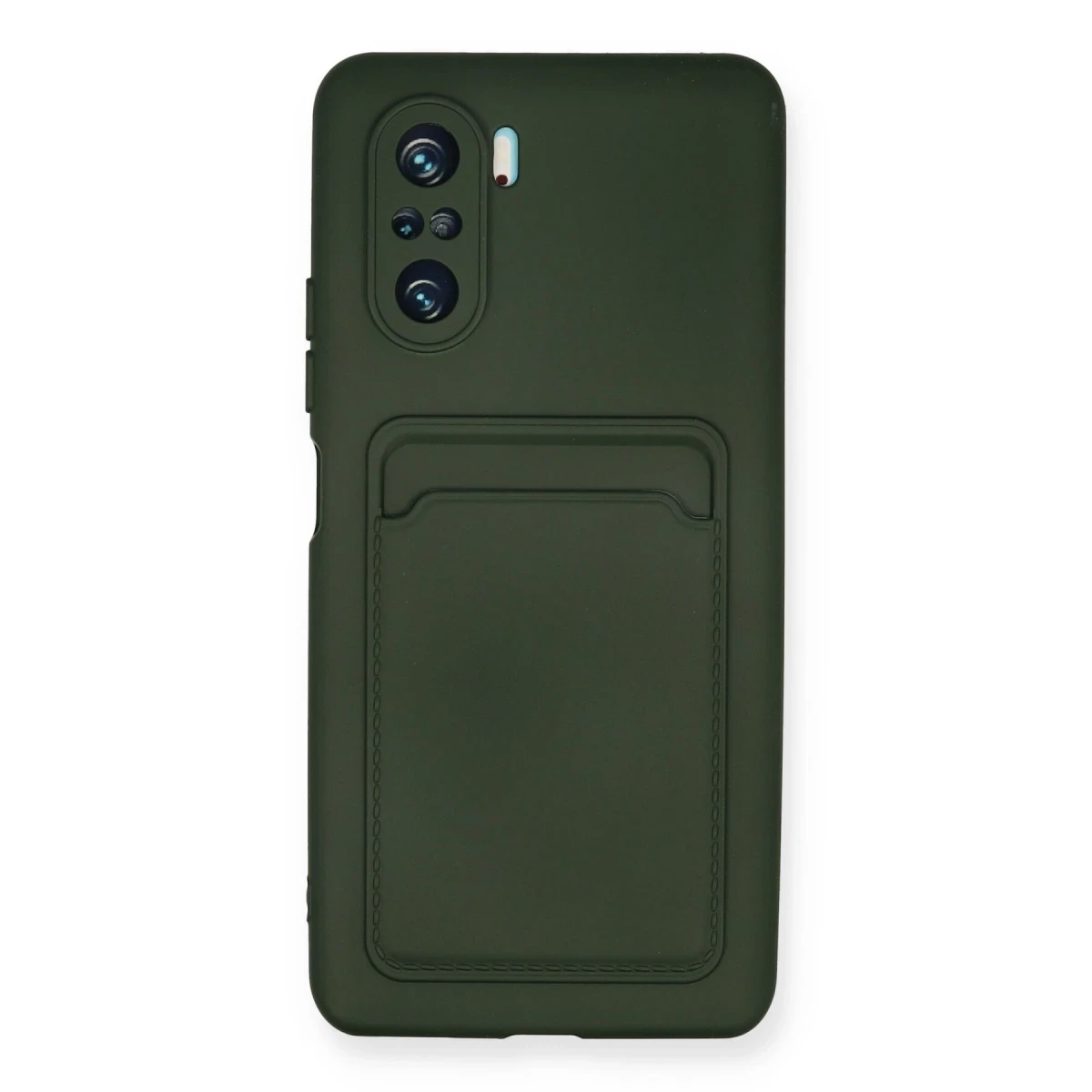Newface Xiaomi Poco F3 Kılıf Kelvin Kartvizitli Silikon - Koyu Yeşil