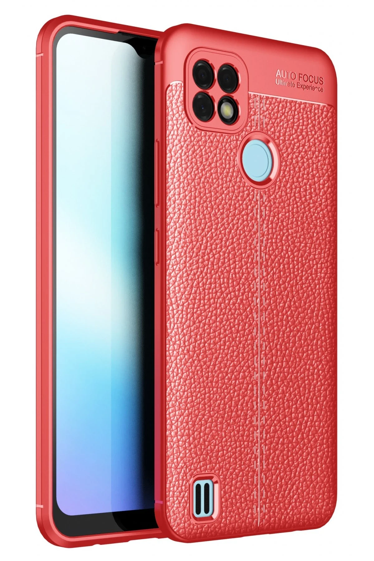 Newface Realme C25 Kılıf Auto Focus Kapak - Kırmızı