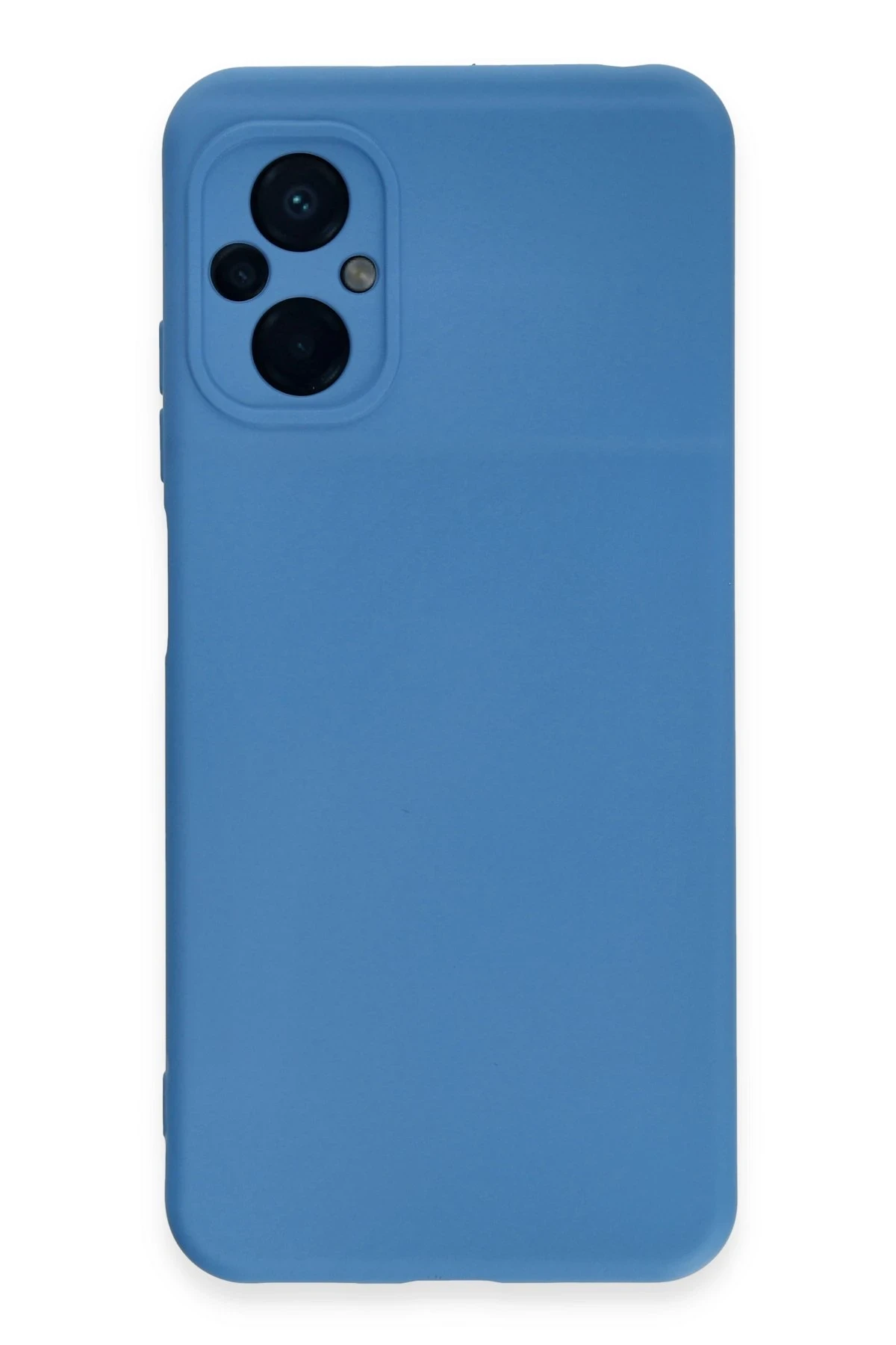 Newface Xiaomi Poco M5 Kılıf Nano içi Kadife Silikon - Mavi