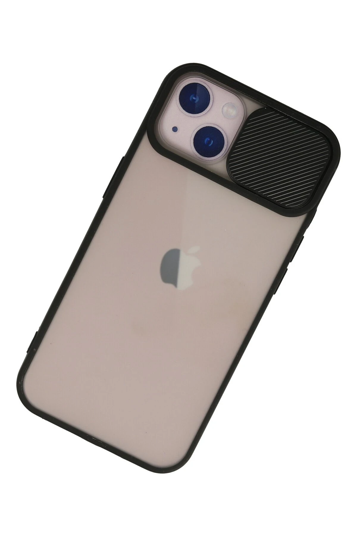 Newface Apple iPhone 13 Kılıf Palm Buzlu Kamera Sürgülü Silikon - Siyah — görsel 3