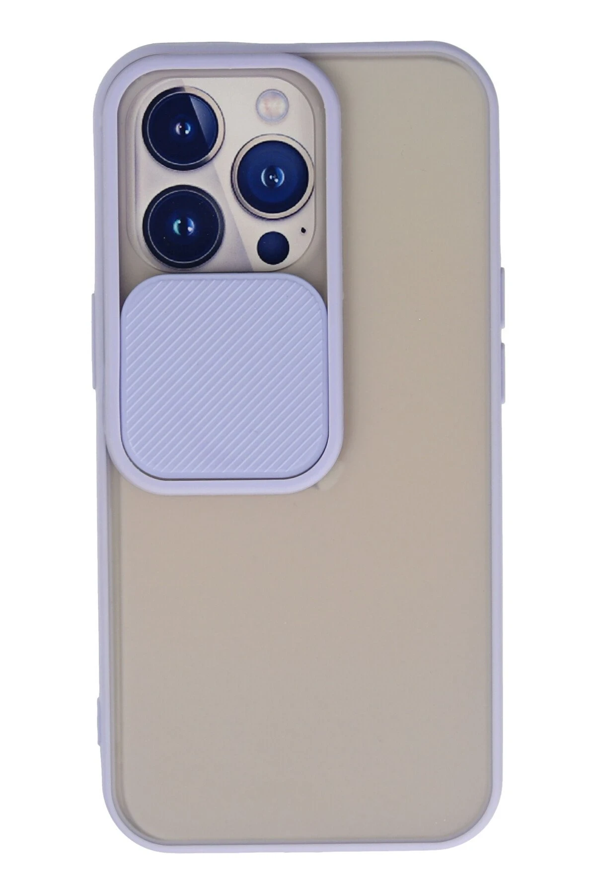Newface iPhone 13 Pro Kılıf Palm Buzlu Kamera Sürgülü Silikon - Lila