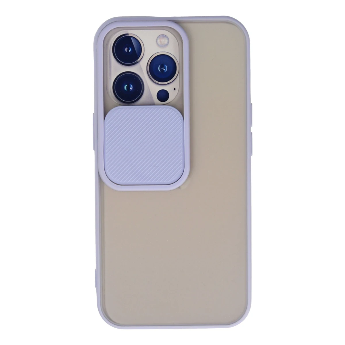Newface Apple iPhone 13 Pro Kılıf Palm Buzlu Kamera Sürgülü Silikon - Lila