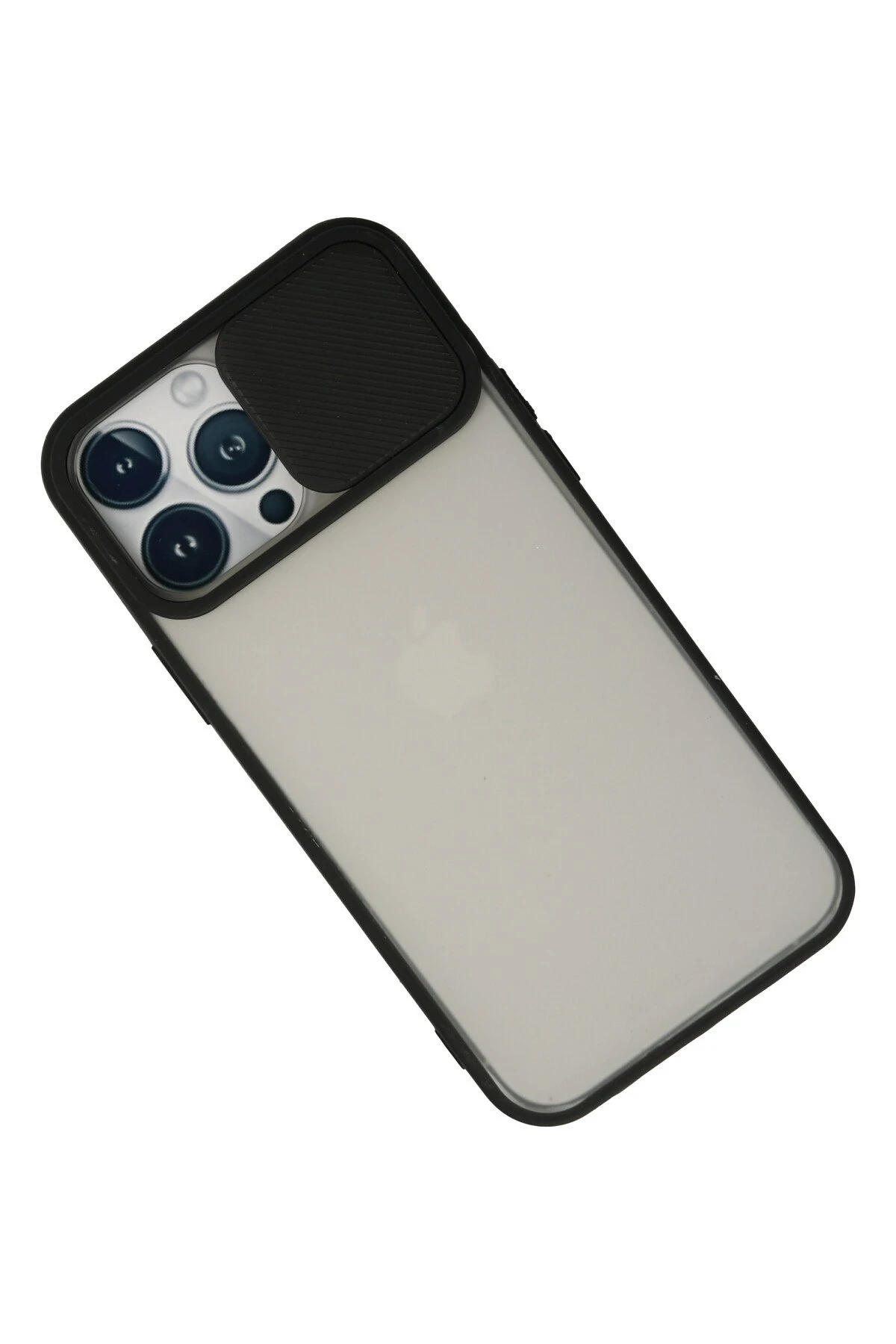 Newface Apple iPhone 13 Pro Max Kılıf Palm Buzlu Kamera Sürgülü Silikon - Siyah — görsel 3