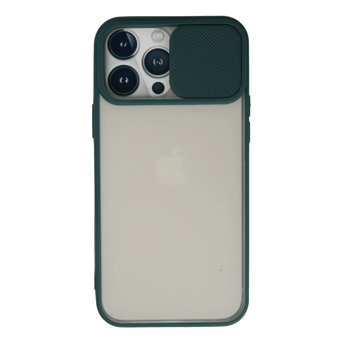 Newface Apple iPhone 13 Pro Max Kılıf Palm Buzlu Kamera Sürgülü Silikon - Yeşil
