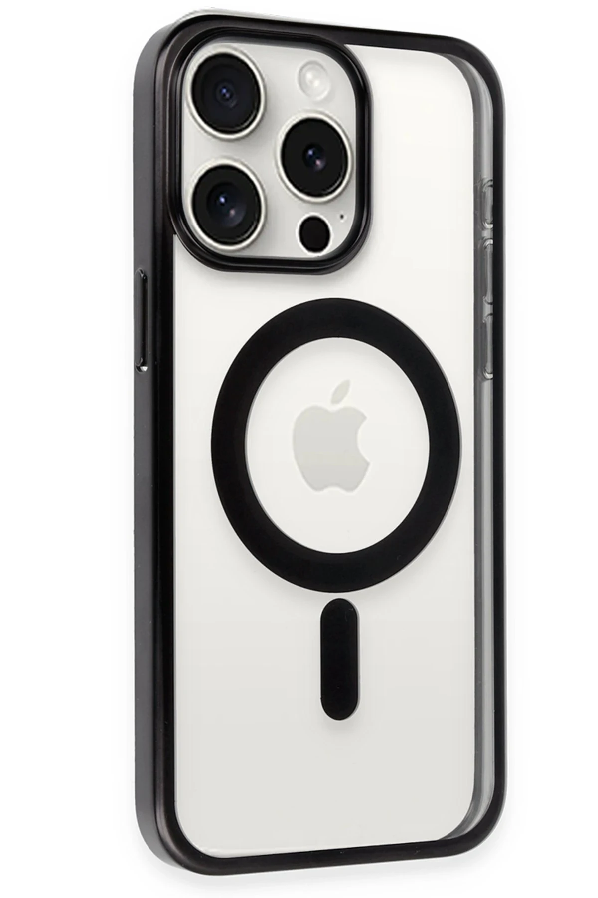 Newface iPhone 15 Pro Kılıf Erozi Magsafe Kapak - Siyah