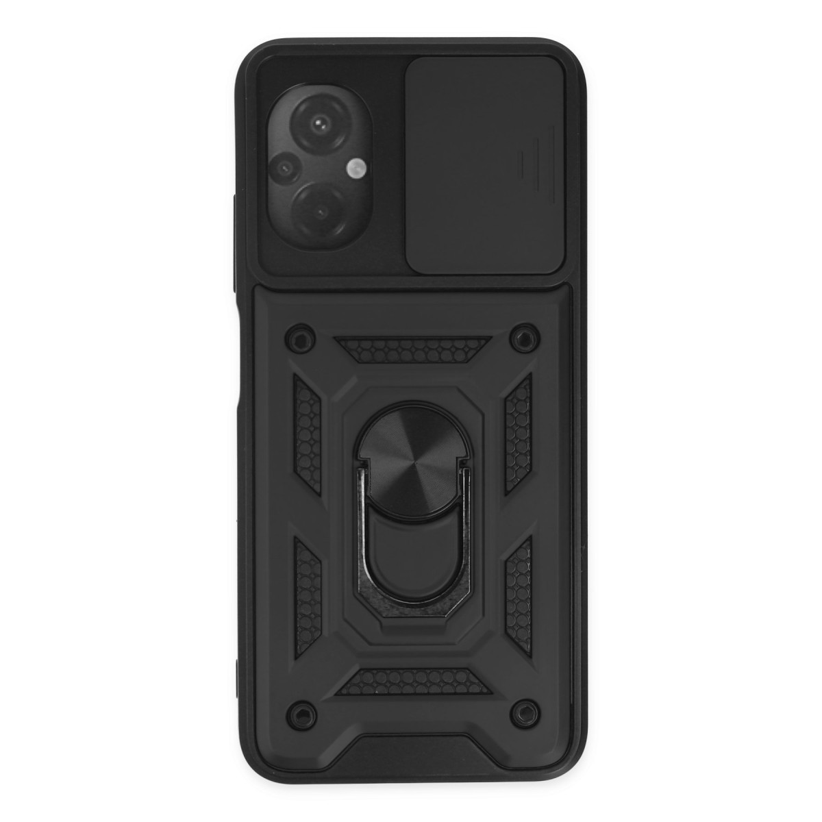 Newface Xiaomi Poco M5 Kılıf Pars Lens Yüzüklü Silikon - Siyah — görsel 11