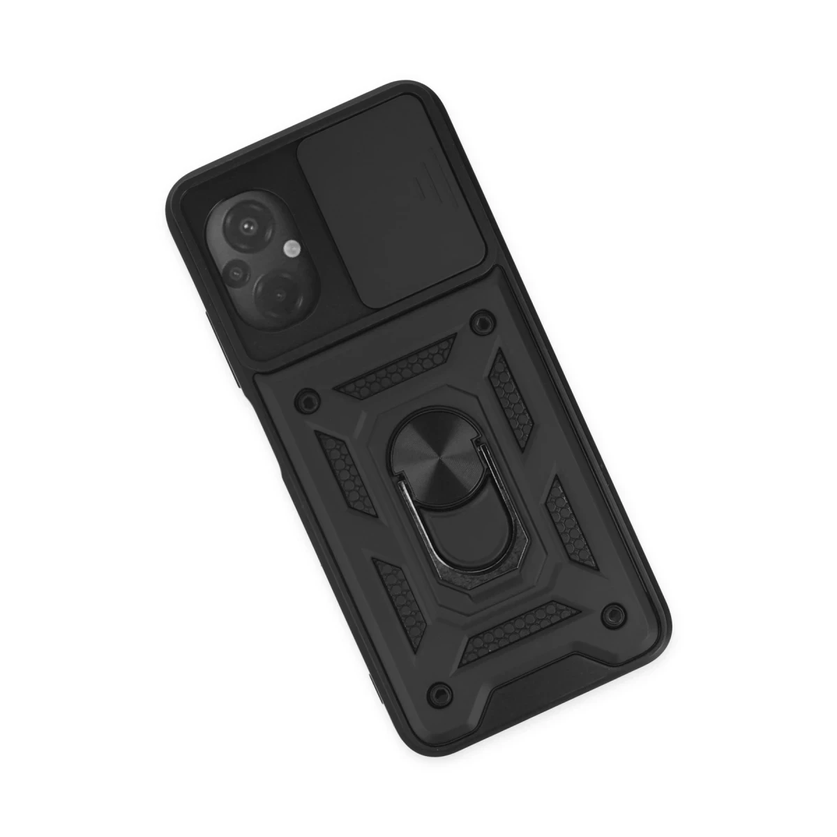 Newface Xiaomi Poco M5 Kılıf Pars Lens Yüzüklü Silikon - Siyah — görsel 8