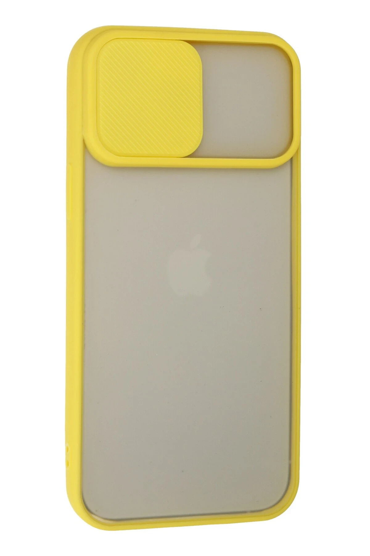 Newface iPhone 13 Pro Max Kılıf Palm Buzlu Kamera Sürgülü Silikon - Sarı