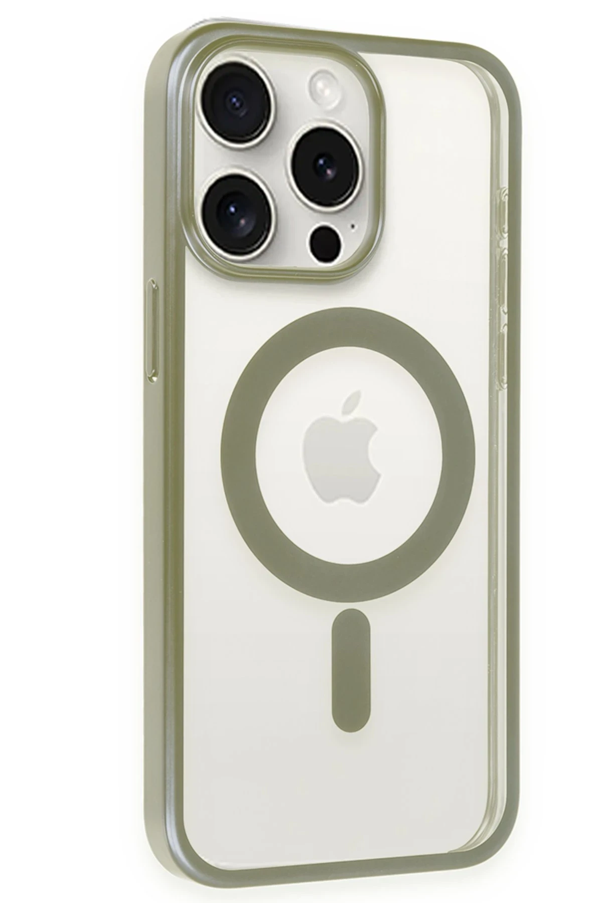 Newface iPhone 15 Pro Max Kılıf Erozi Magsafe Kapak - Gri