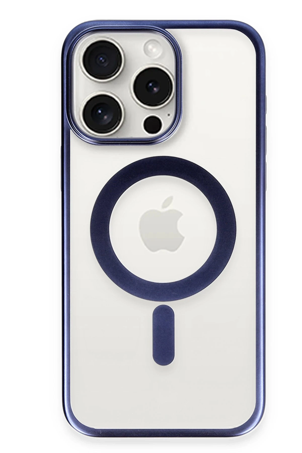 Newface iPhone 15 Pro Max Kılıf Erozi Magsafe Kapak - Lacivert