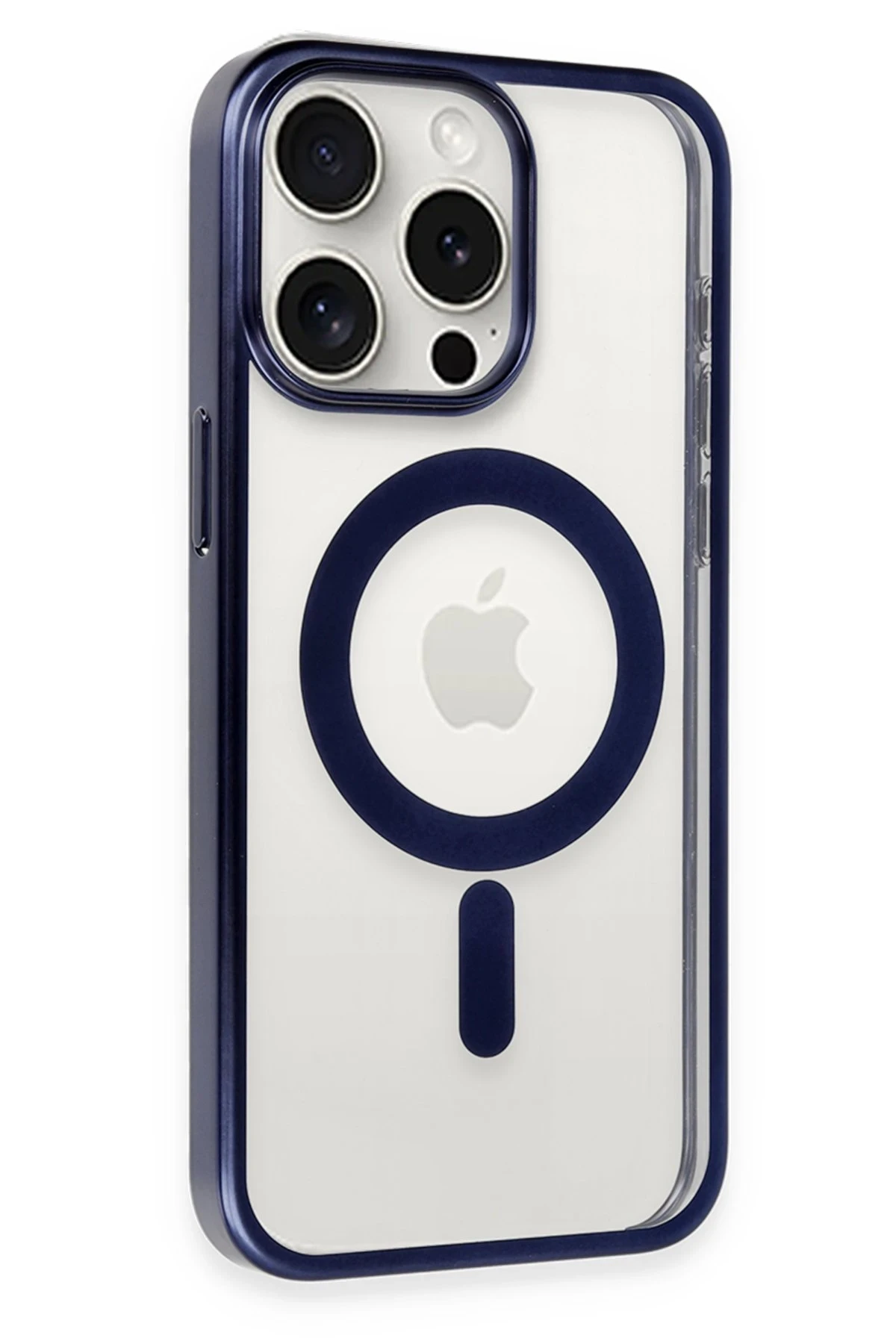 Newface iPhone 15 Pro Max Kılıf Erozi Magsafe Kapak - Lacivert