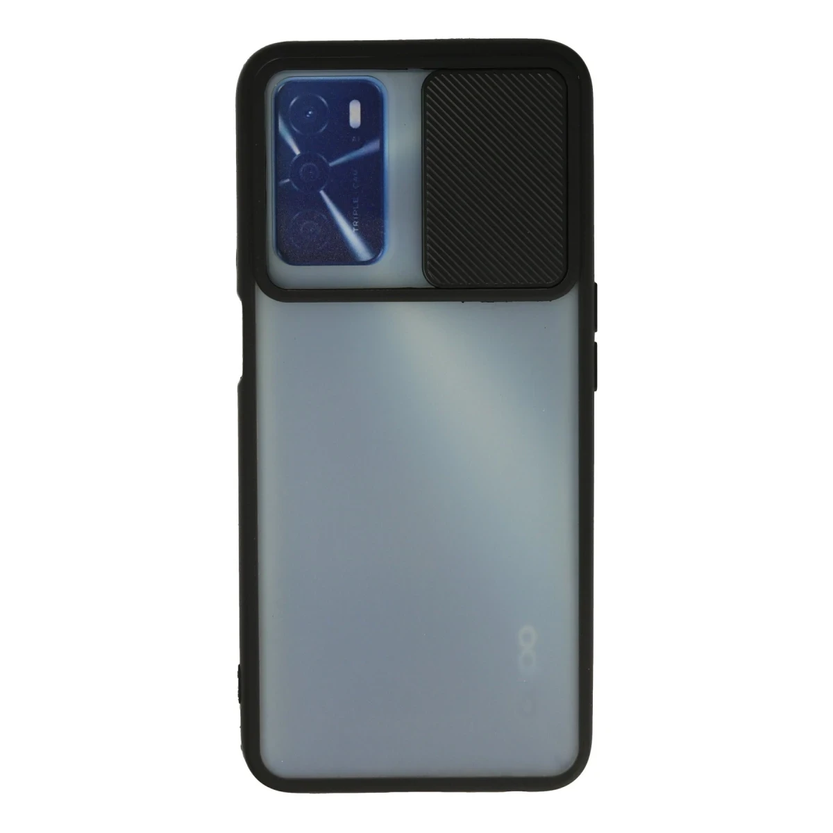Newface Oppo A16 Kılıf Palm Buzlu Kamera Sürgülü Silikon - Siyah — görsel 4