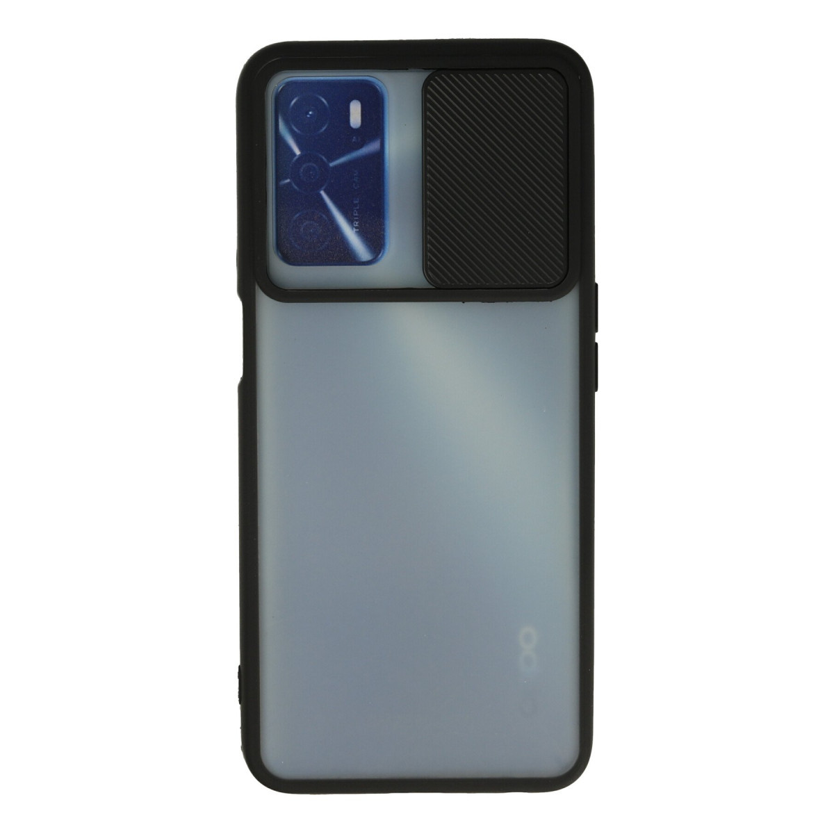 Newface Oppo A16 Kılıf Palm Buzlu Kamera Sürgülü Silikon - Siyah — görsel 7