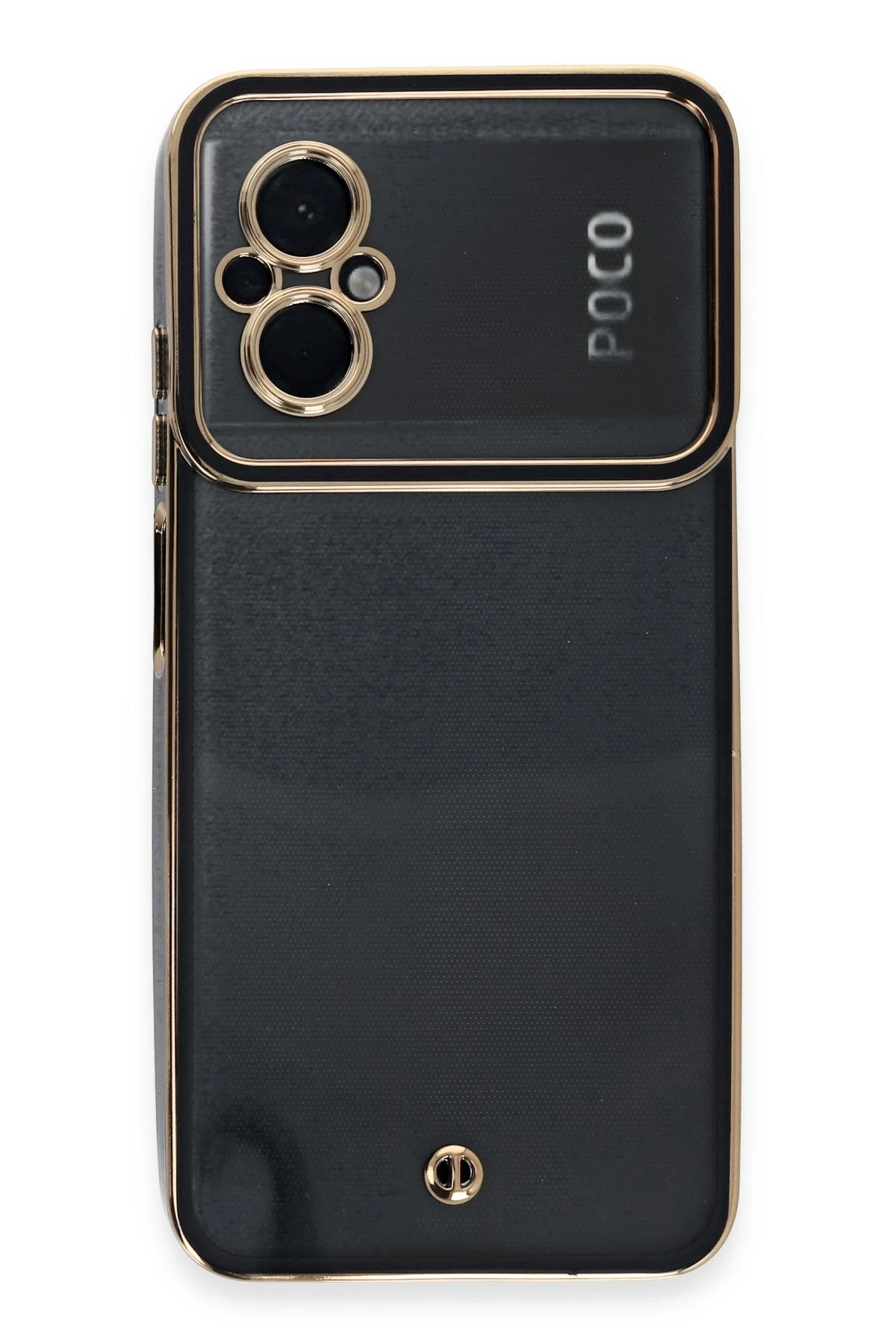 Newface Xiaomi Poco M5 Kılıf Liva Lens Silikon - Siyah