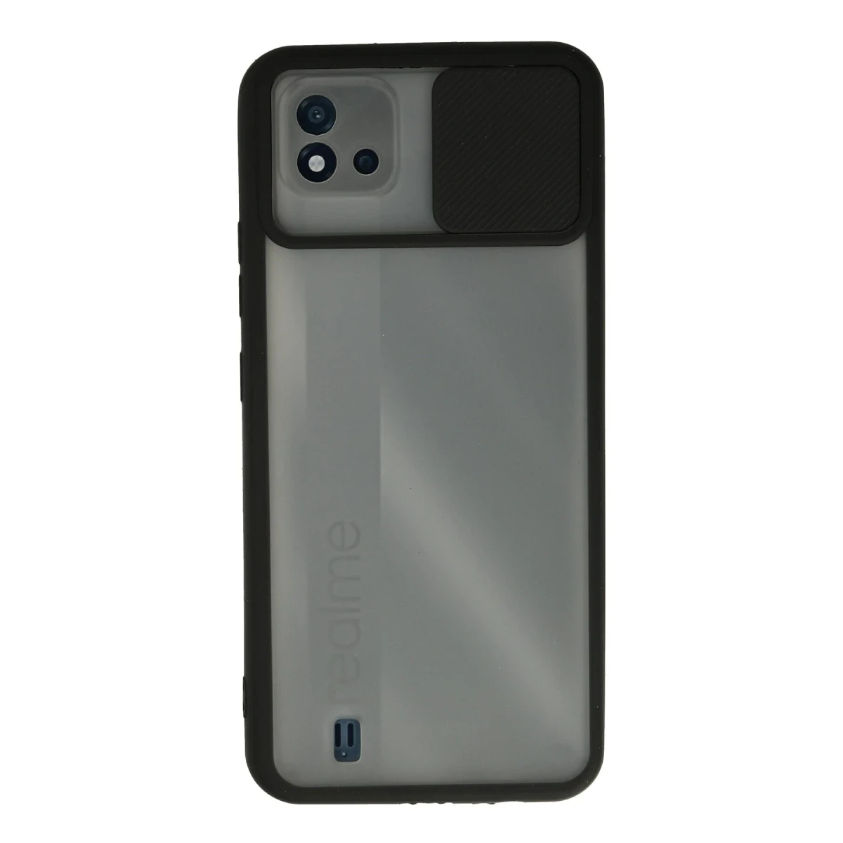 Newface Realme C11 2021 Kılıf Palm Buzlu Kamera Sürgülü Silikon - Siyah — görsel 4
