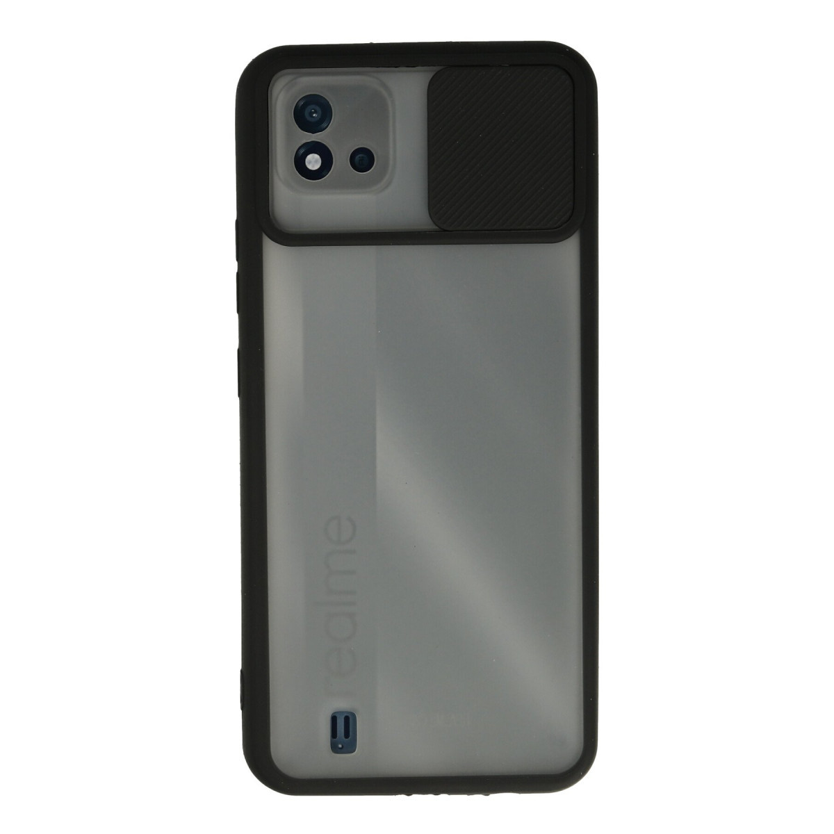 Newface Realme C11 2021 Kılıf Palm Buzlu Kamera Sürgülü Silikon - Siyah — görsel 7