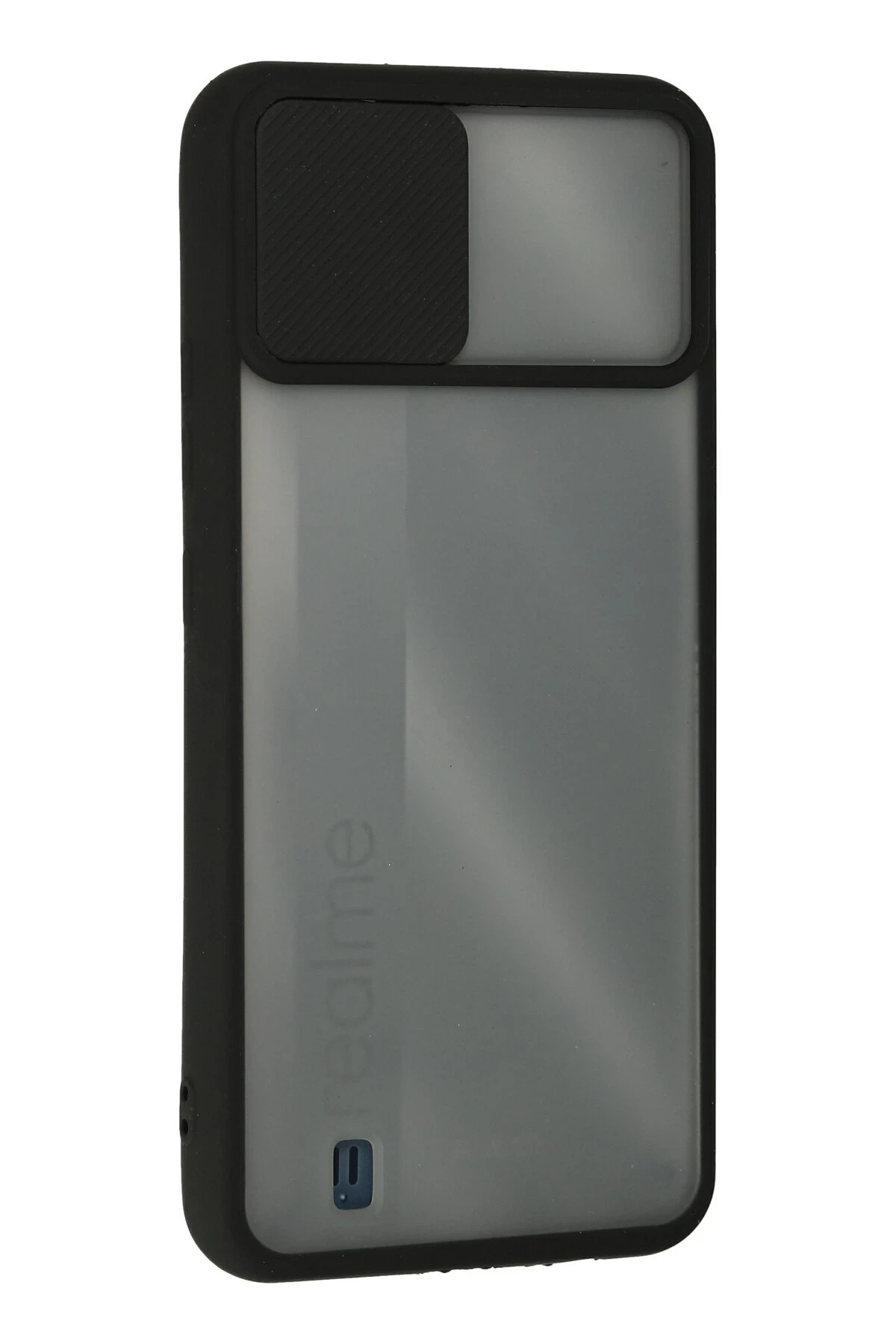 Newface Realme C11 2021 Kılıf Palm Buzlu Kamera Sürgülü Silikon - Siyah — görsel 2
