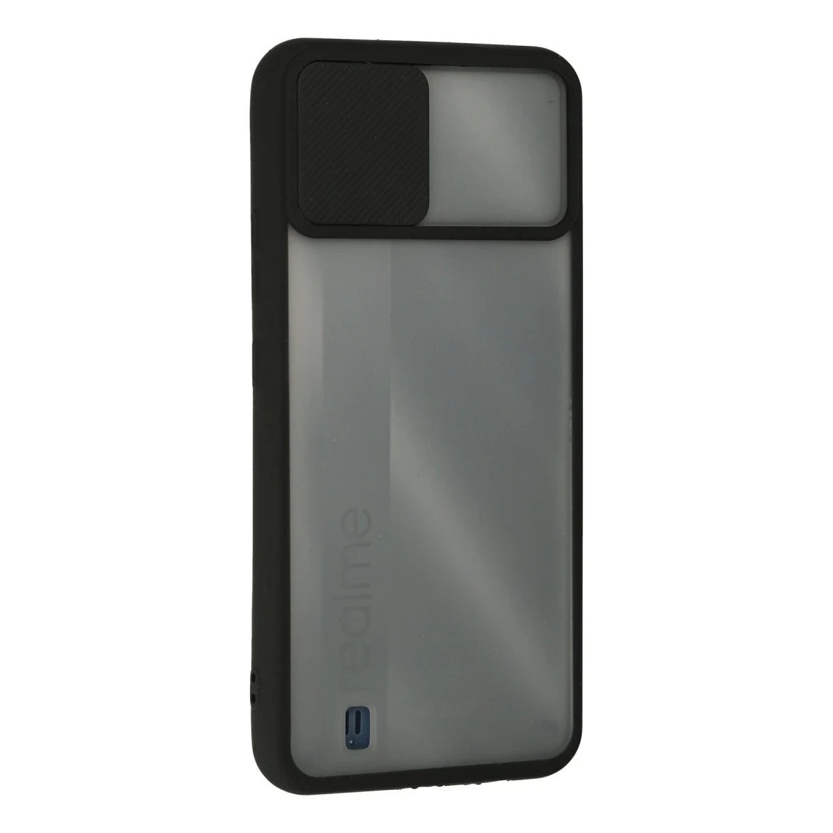 Newface Realme C11 2021 Kılıf Palm Buzlu Kamera Sürgülü Silikon - Siyah — görsel 5