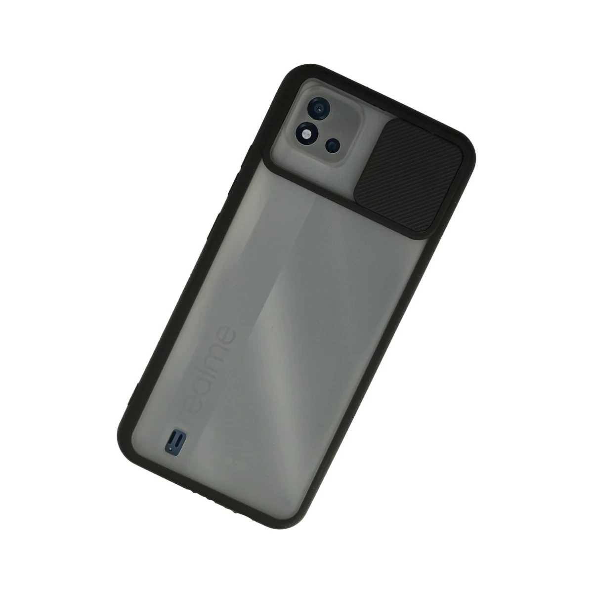 Newface Realme C11 2021 Kılıf Palm Buzlu Kamera Sürgülü Silikon - Siyah — görsel 6