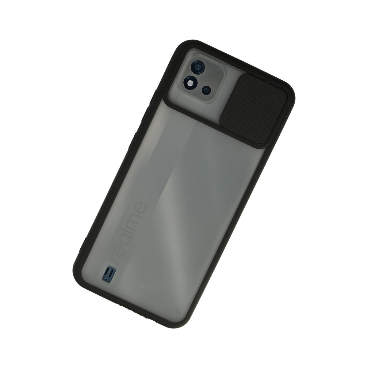 Newface Realme C11 2021 Kılıf Palm Buzlu Kamera Sürgülü Silikon - Siyah — görsel 9