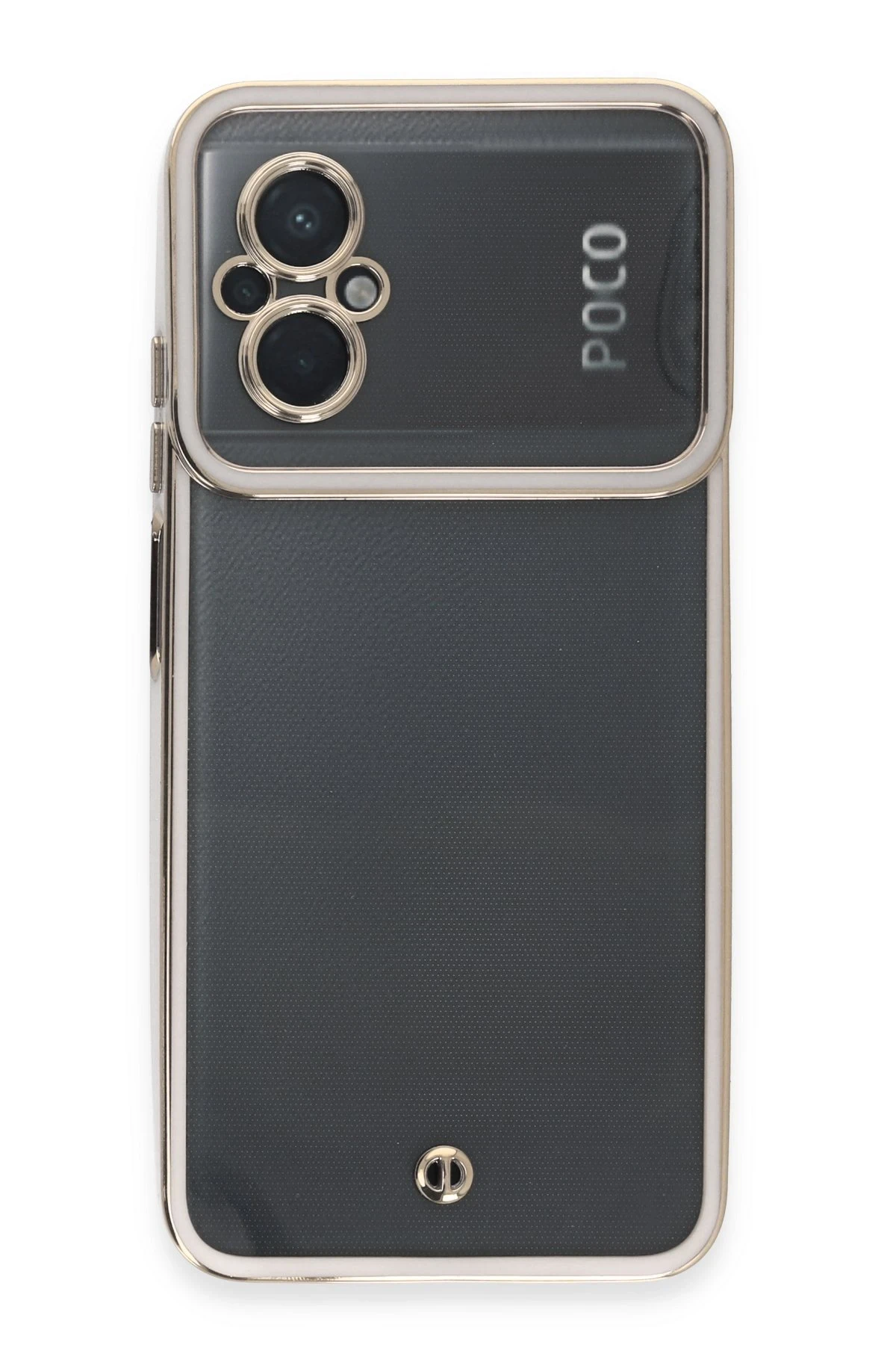 Newface Xiaomi Poco M5 Kılıf Liva Lens Silikon - Beyaz