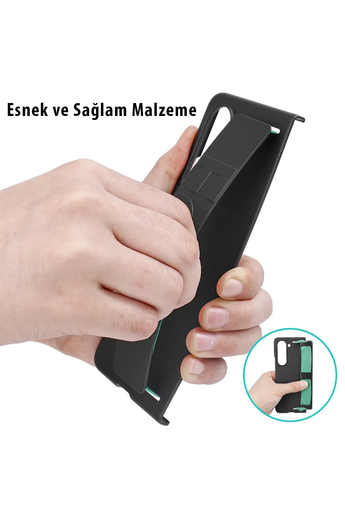Newface Samsung Galaxy Z Fold 5 Kılıf Data Kapak - Siyah — görsel 4