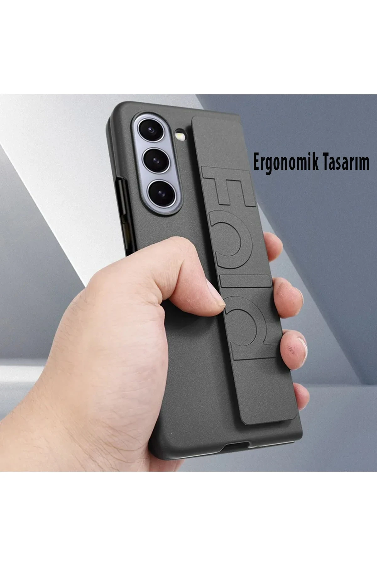 Newface Samsung Galaxy Z Fold 5 Kılıf Data Kapak - Siyah — görsel 5