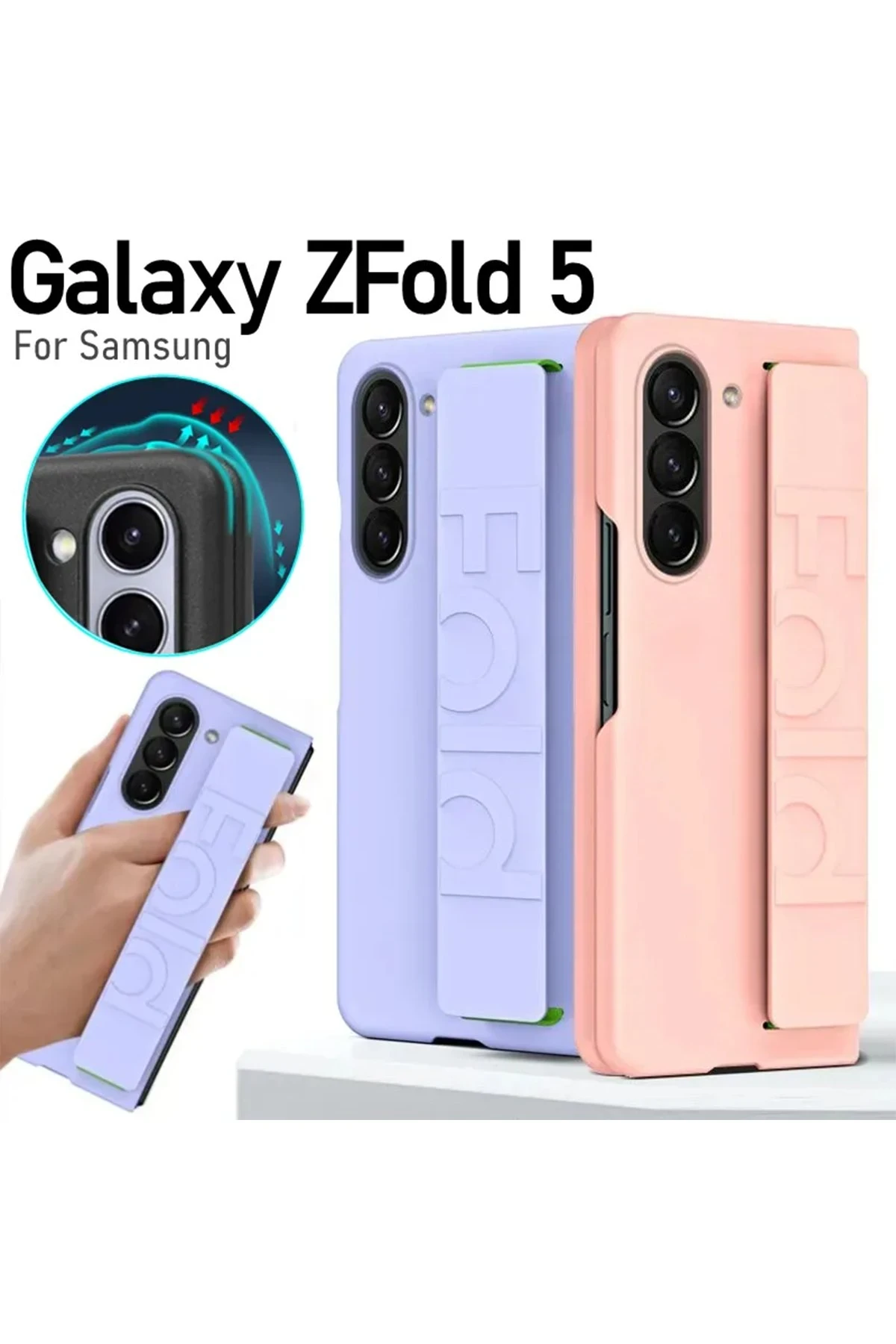 Newface Samsung Galaxy Z Fold 5 Kılıf Data Kapak - Siyah — görsel 6