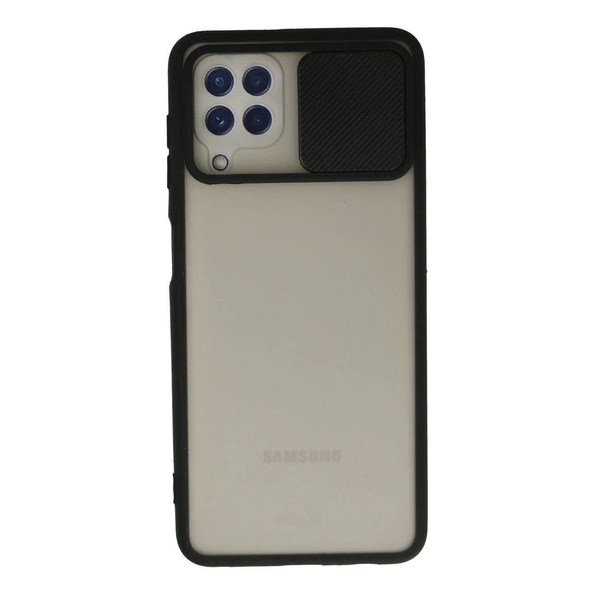 Newface Samsung Galaxy A22 Kılıf Palm Buzlu Kamera Sürgülü Silikon - Siyah — görsel 4