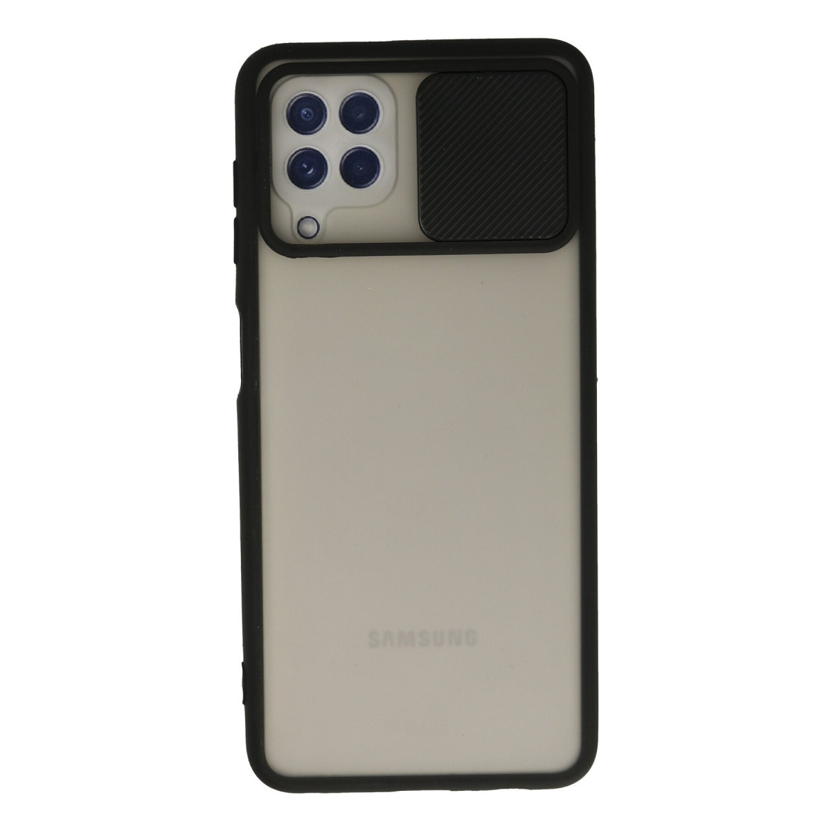 Newface Samsung Galaxy A22 Kılıf Palm Buzlu Kamera Sürgülü Silikon - Siyah — görsel 7