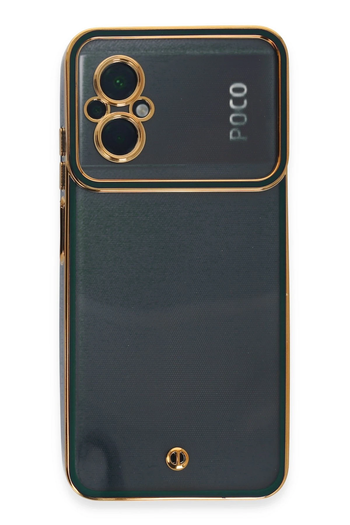 Newface Xiaomi Poco M5 Kılıf Liva Lens Silikon - Yeşil