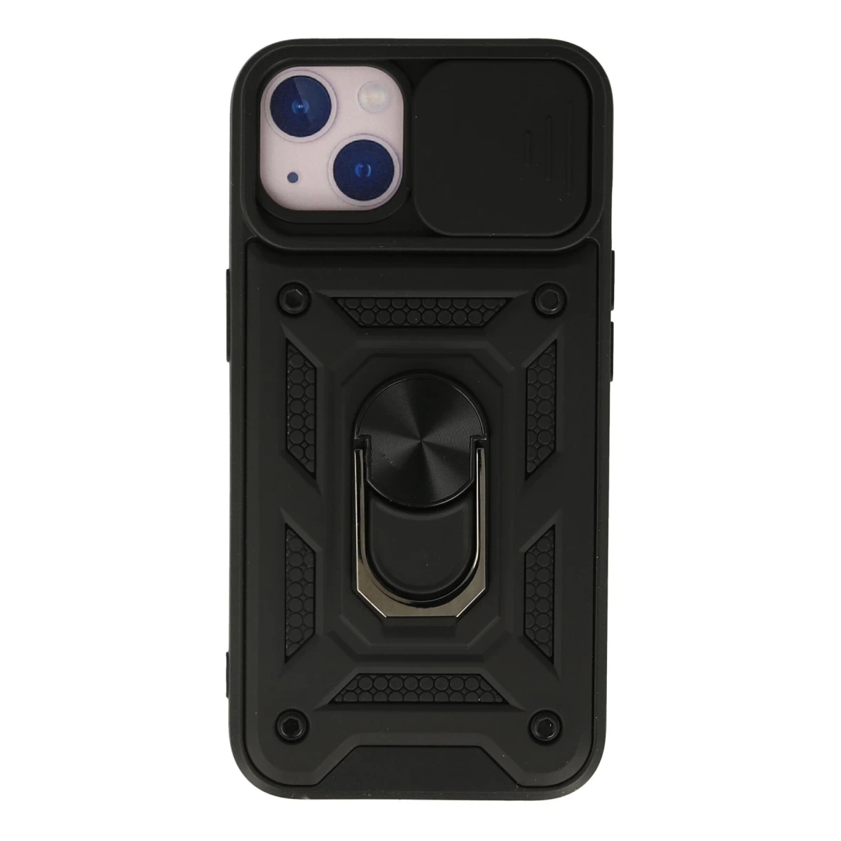 Newface Apple iPhone 13 Kılıf Pars Lens Yüzüklü Silikon - Siyah — görsel 4