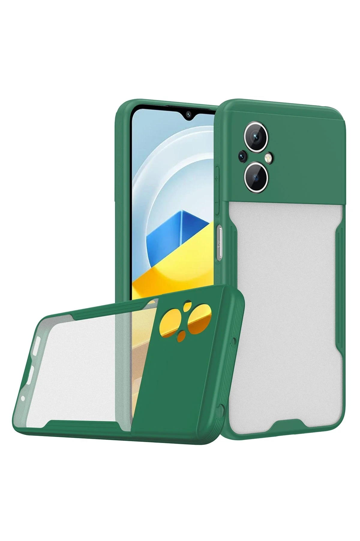 Newface Xiaomi Poco M5 Kılıf Platin Silikon - Yeşil