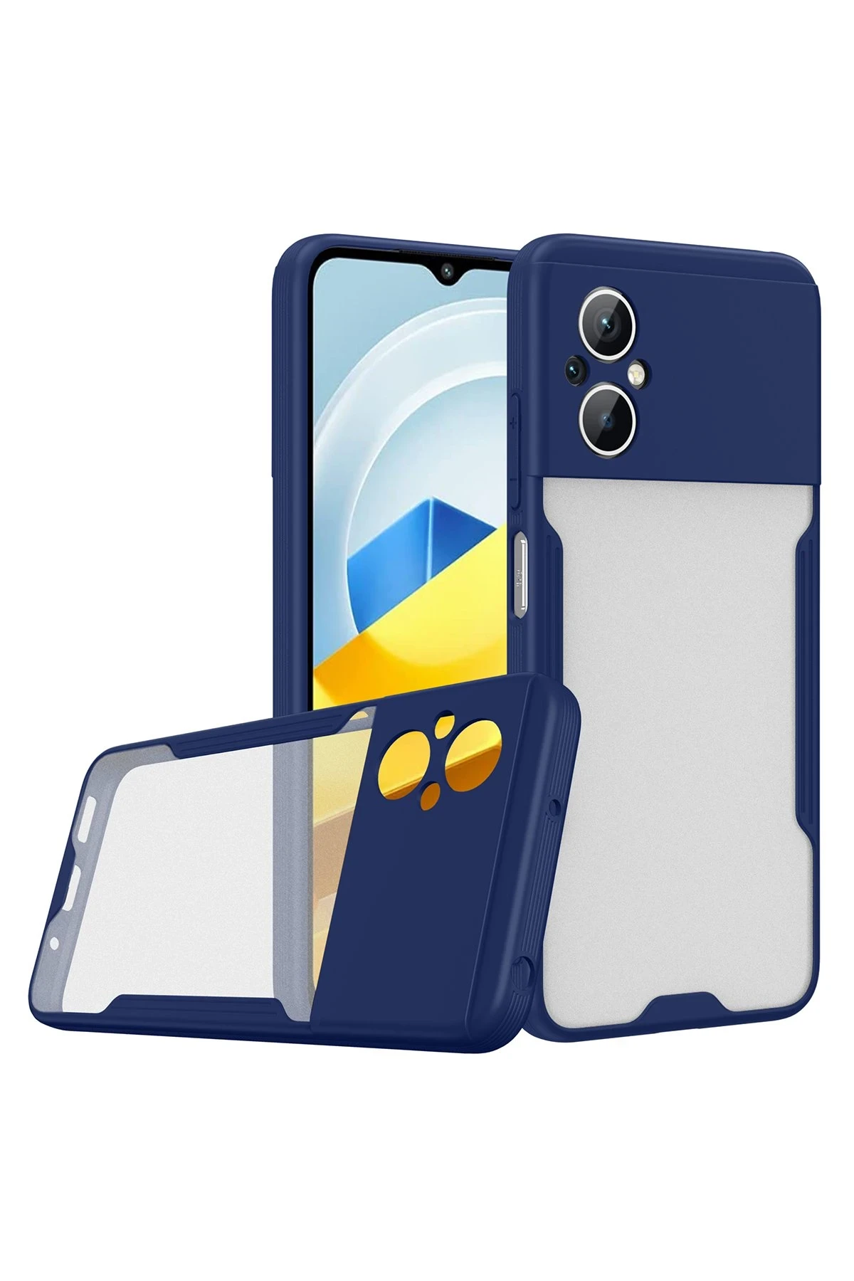 Newface Xiaomi Poco M5 Kılıf Platin Silikon - Lacivert
