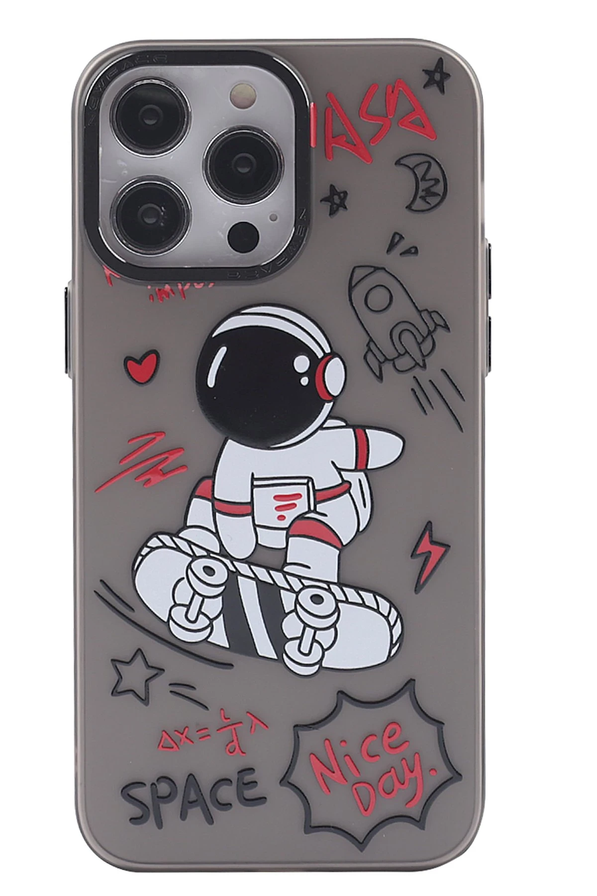 Newface iPhone 14 Pro Max Kılıf Prada Desenli Kapak - Prada Siyah - 1