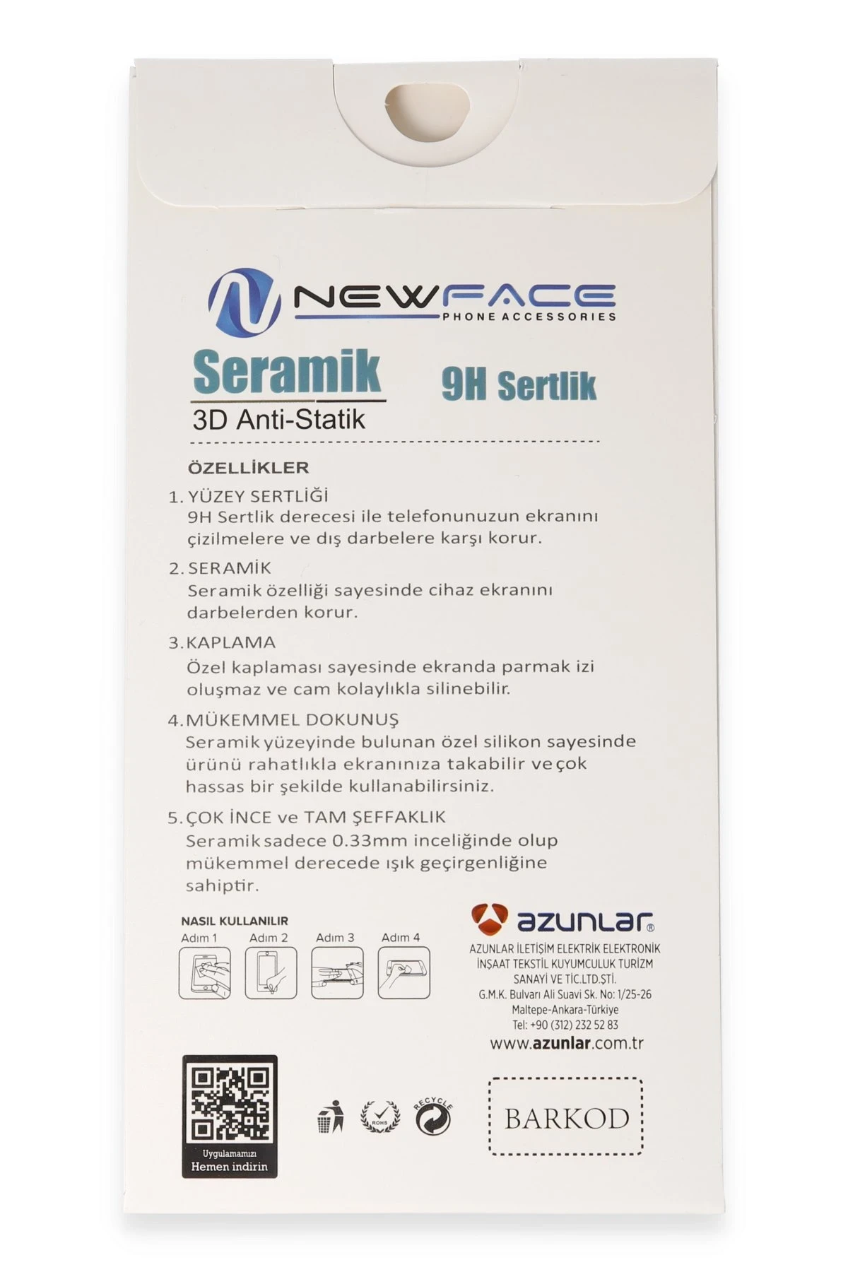 Newface Xiaomi Redmi Note 9 Pro 3D Antistatik Seramik Nano Ekran Koruyucu — görsel 5