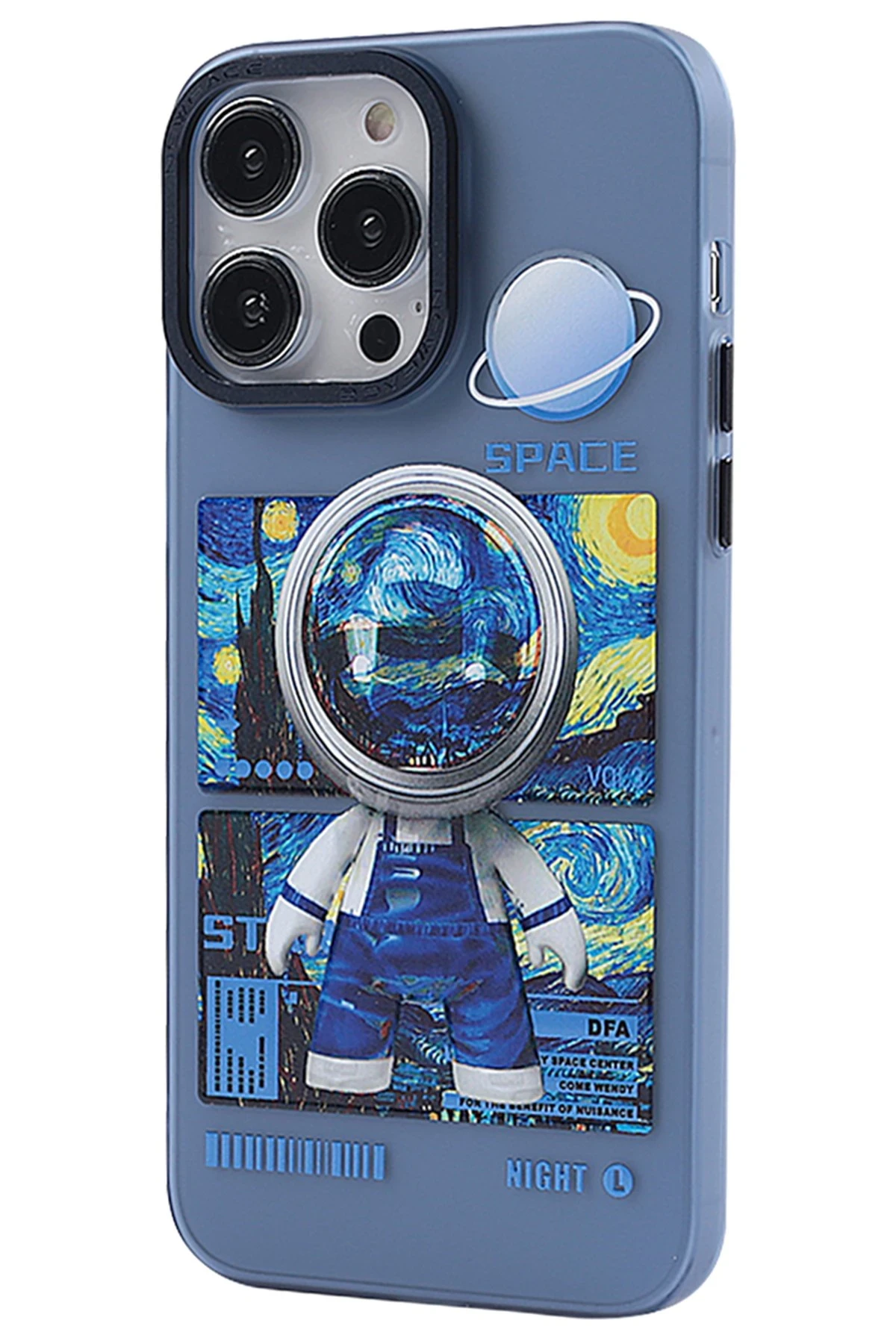 Newface iPhone 14 Pro Max Kılıf Prada Desenli Kapak - Prada Mavi - 1