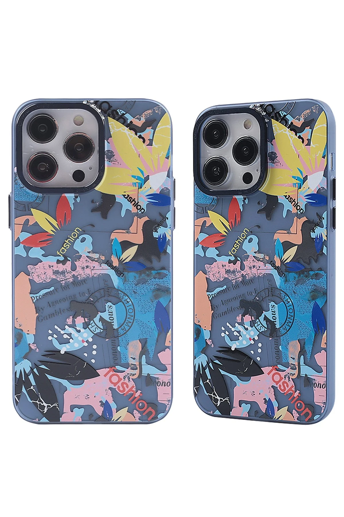 Newface iPhone 14 Pro Max Kılıf Prada Desenli Kapak - Prada Pembe - 1