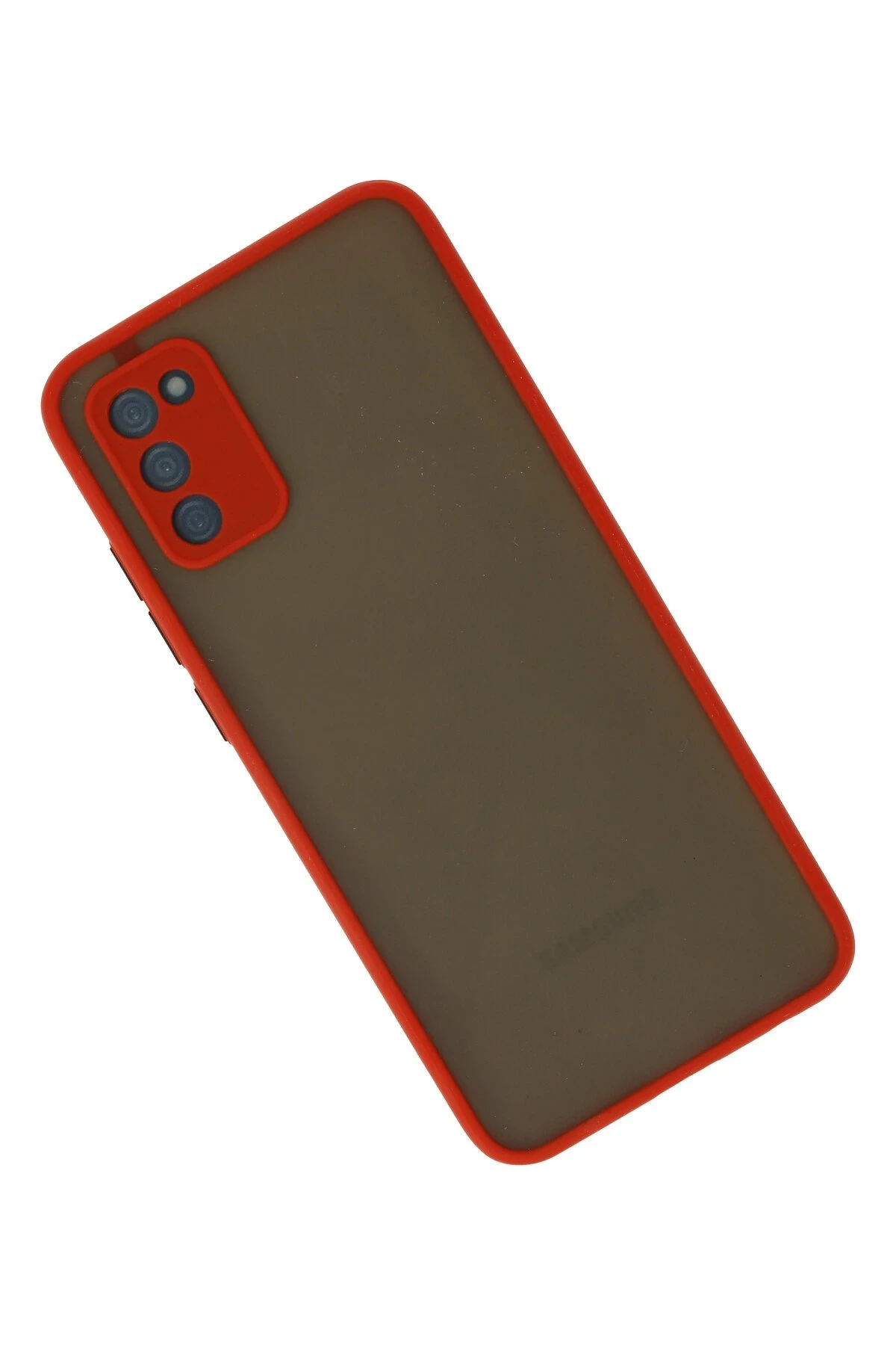 Newface Samsung Galaxy A03S Kılıf Montreal Silikon Kapak - Kırmızı
