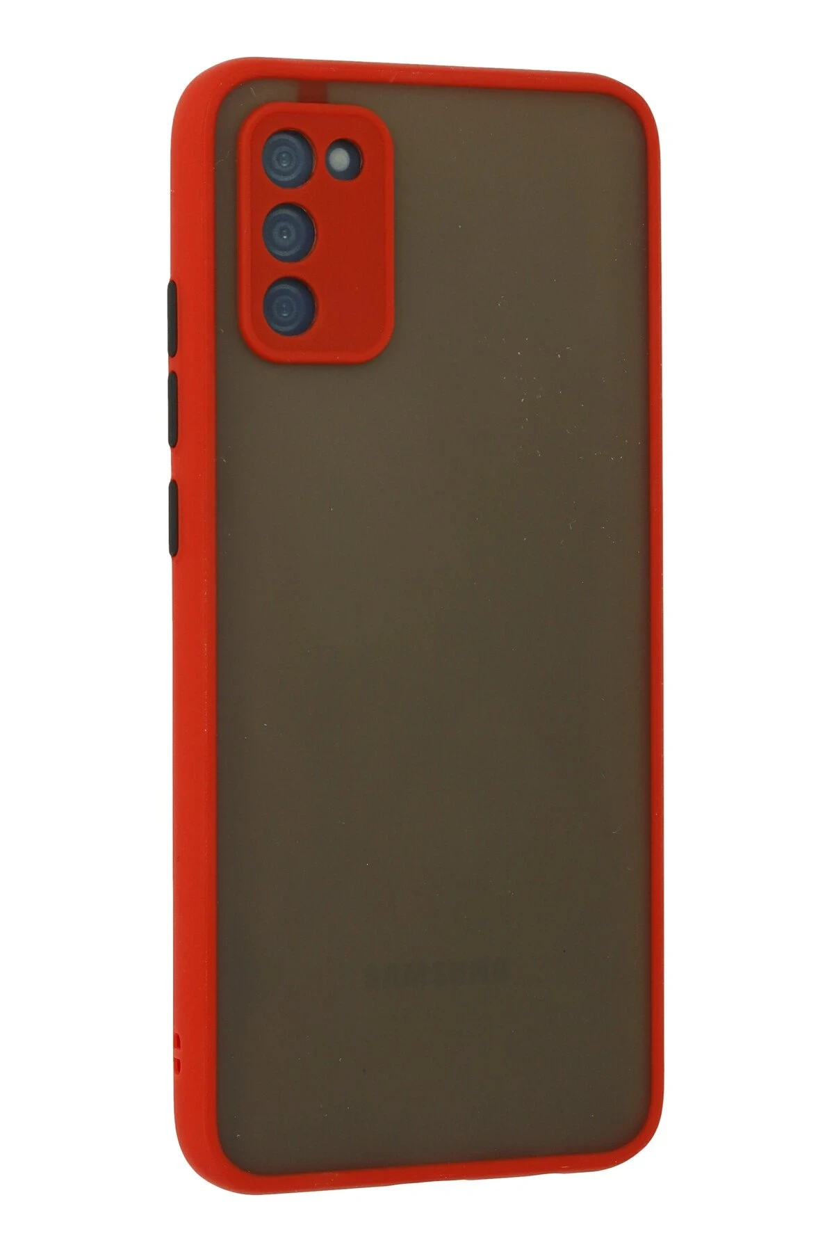 Newface Samsung Galaxy A03S Kılıf Montreal Silikon Kapak - Kırmızı