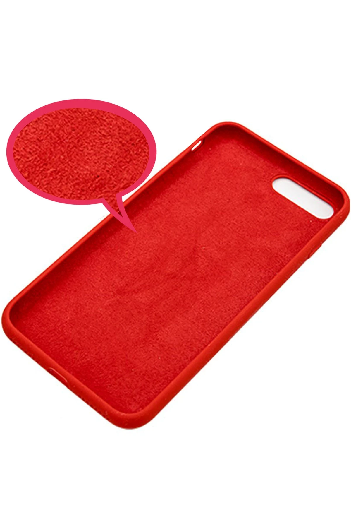 Newface Samsung Galaxy A03S Kılıf Nano içi Kadife Silikon - Kırmızı