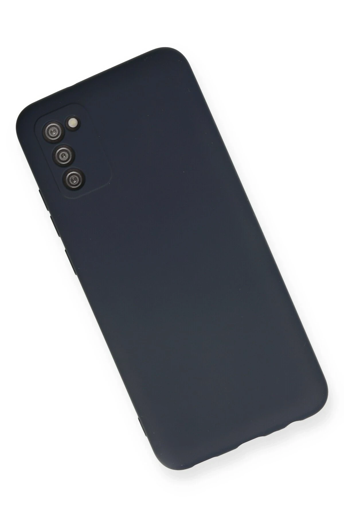 Newface Samsung Galaxy A03S Kılıf Nano içi Kadife Silikon - Lacivert