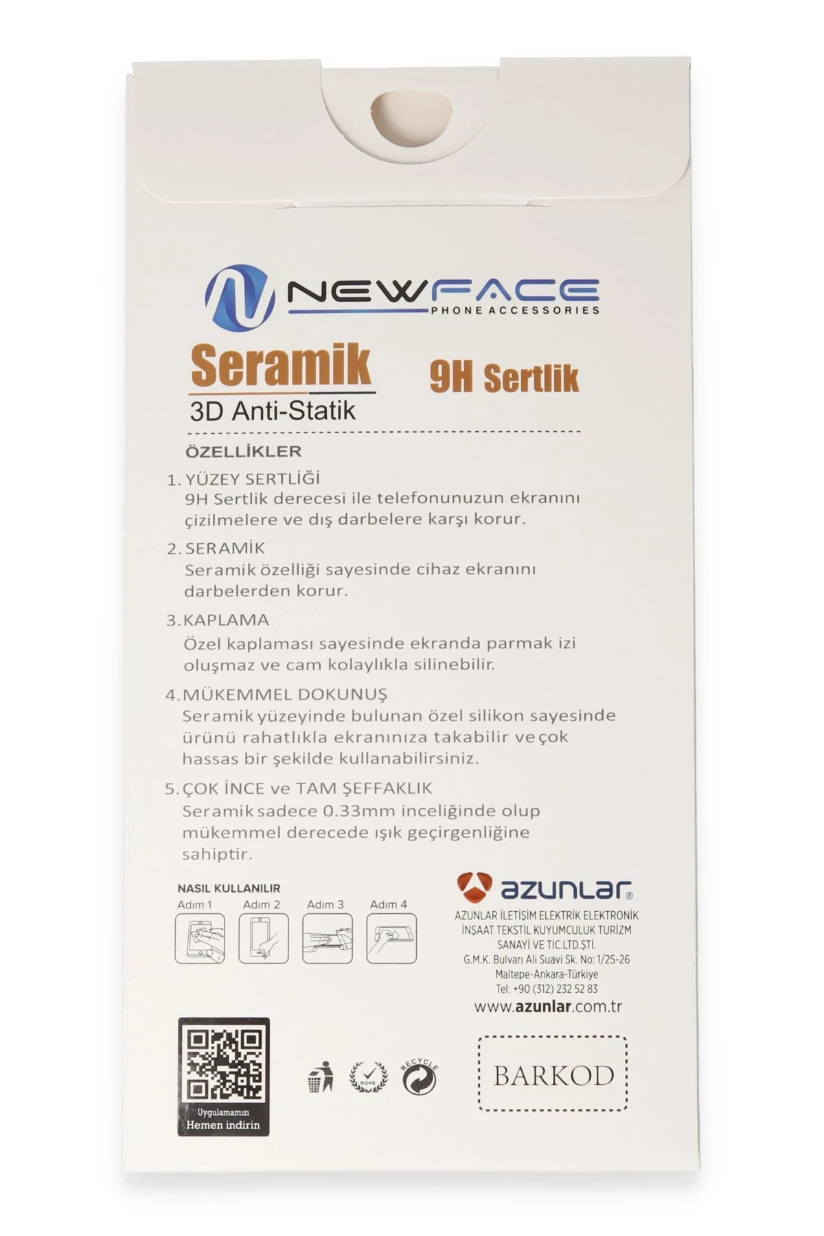 Newface Samsung Galaxy A30S 3D Antistatik Mat Seramik Nano Ekran Koruyucu — görsel 5