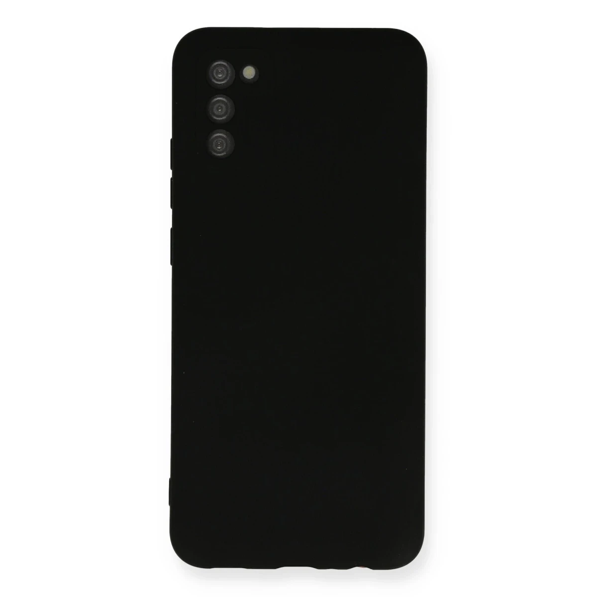 Newface Samsung Galaxy A03S Kılıf Nano içi Kadife Silikon - Siyah