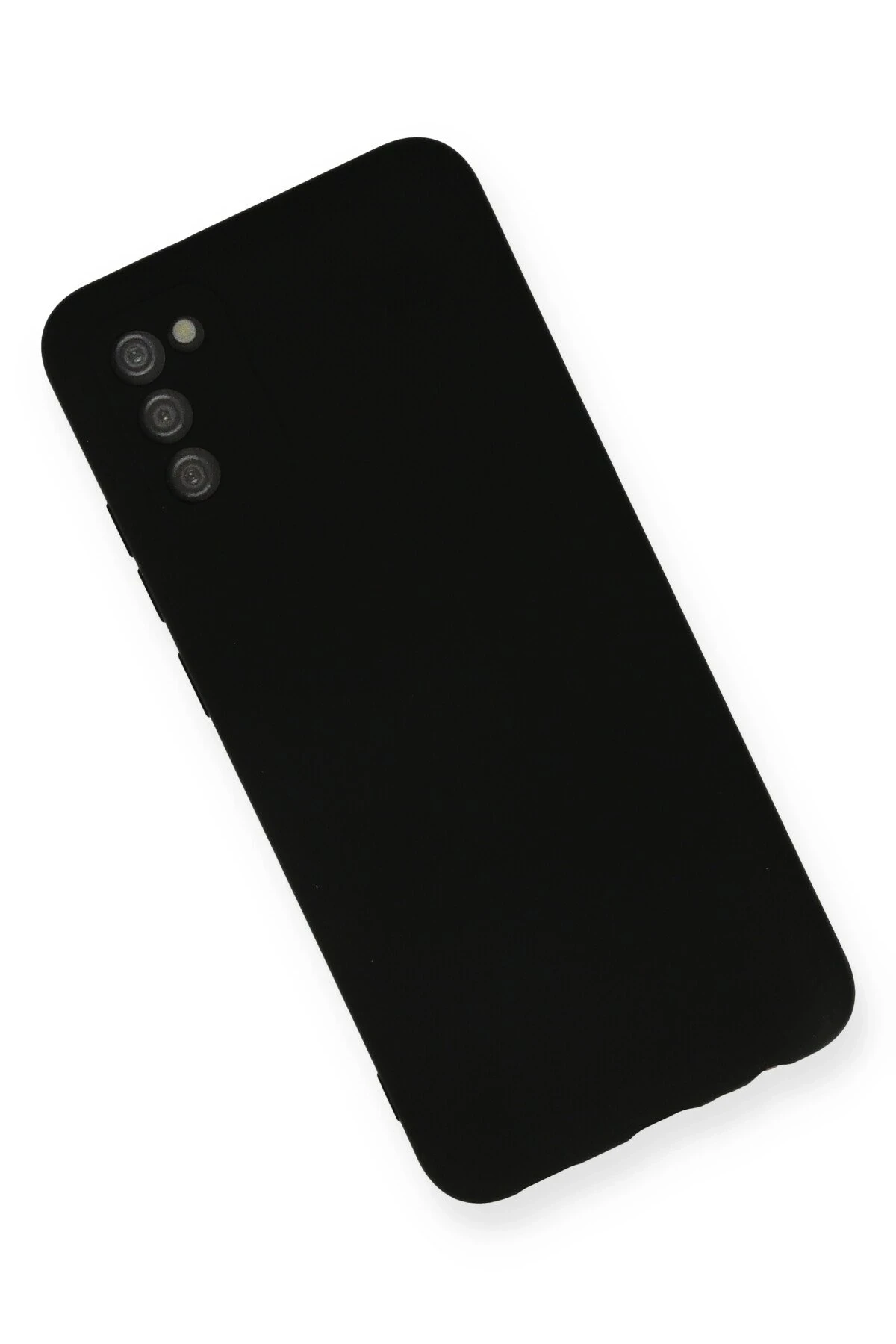 Newface Samsung Galaxy A03S Kılıf Nano içi Kadife Silikon - Siyah