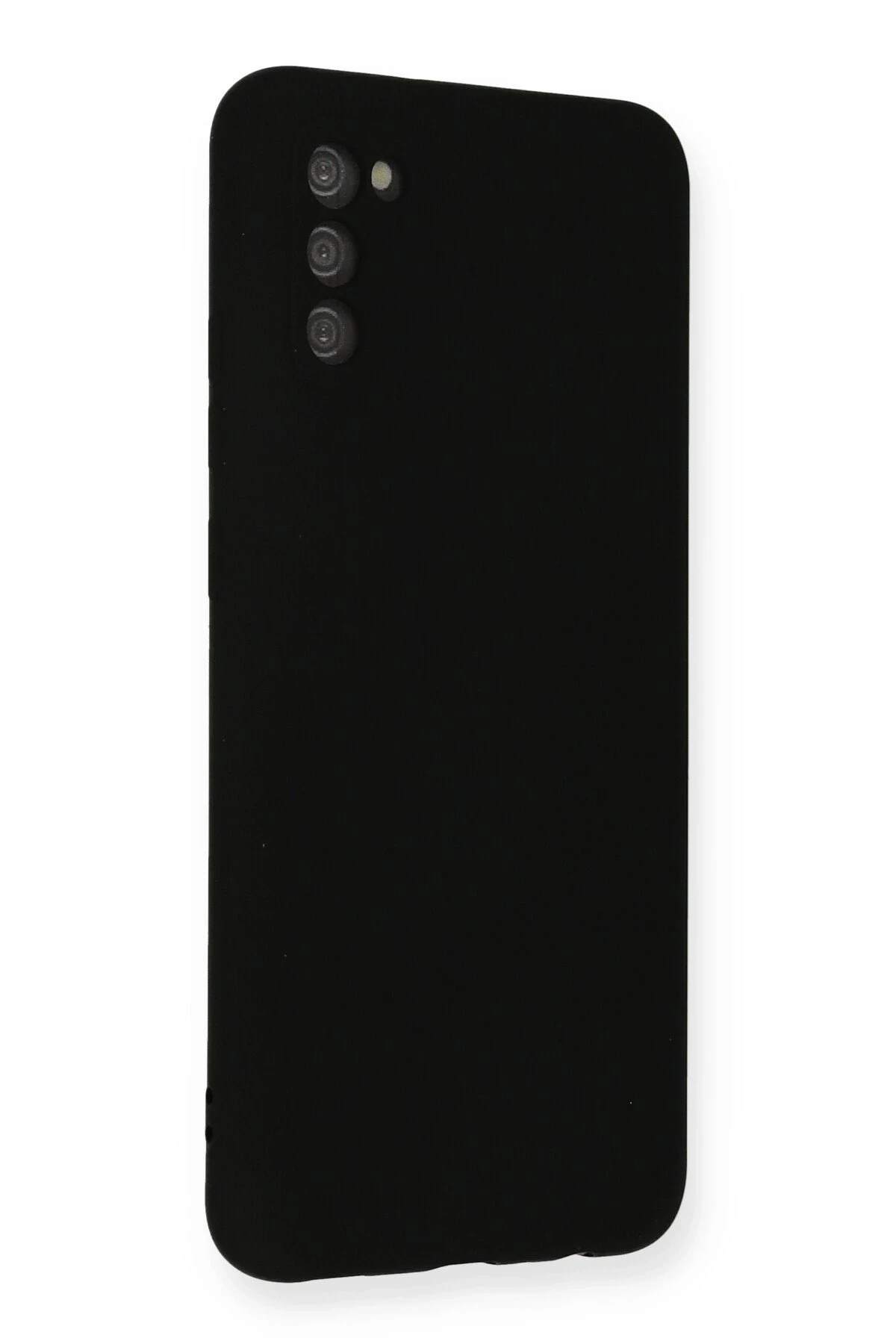 Newface Samsung Galaxy A03S Kılıf Nano içi Kadife Silikon - Siyah