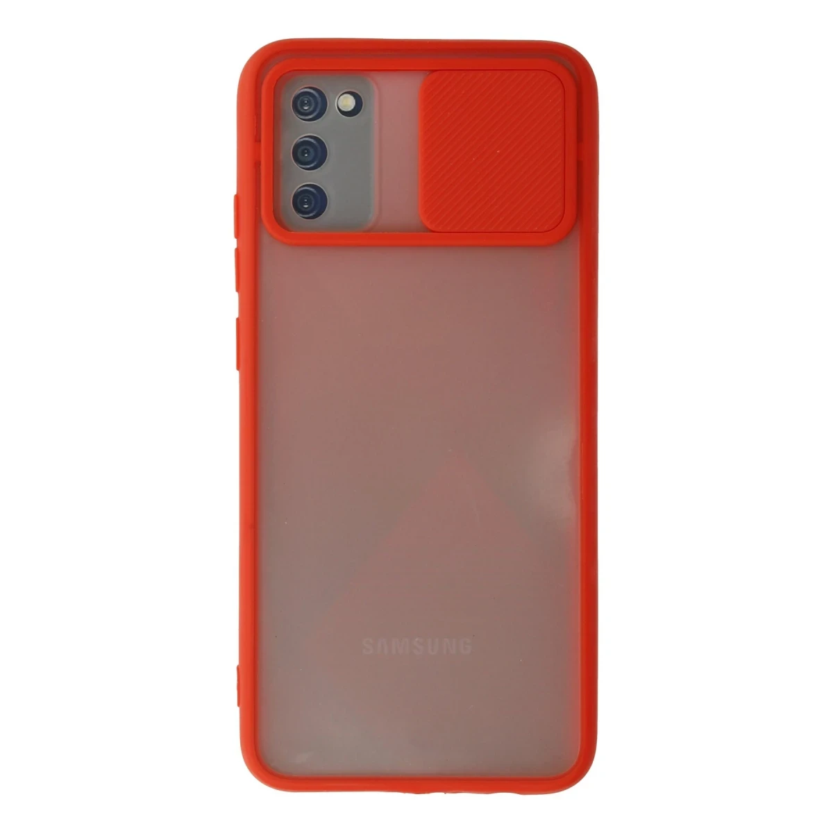 Newface Samsung Galaxy A03S Kılıf Palm Buzlu Kamera Sürgülü Silikon - Kırmızı — görsel 4
