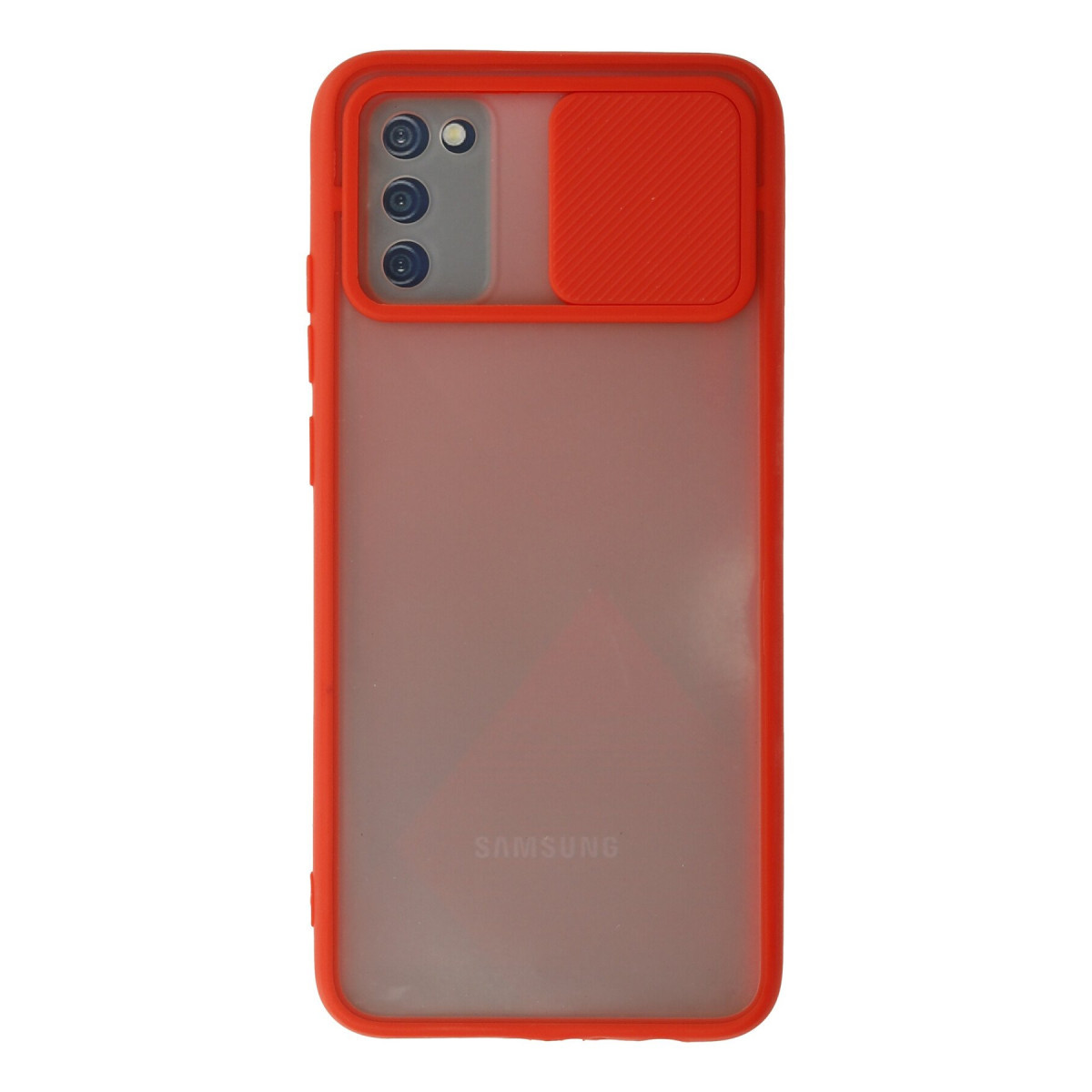 Newface Samsung Galaxy A03S Kılıf Palm Buzlu Kamera Sürgülü Silikon - Kırmızı — görsel 7
