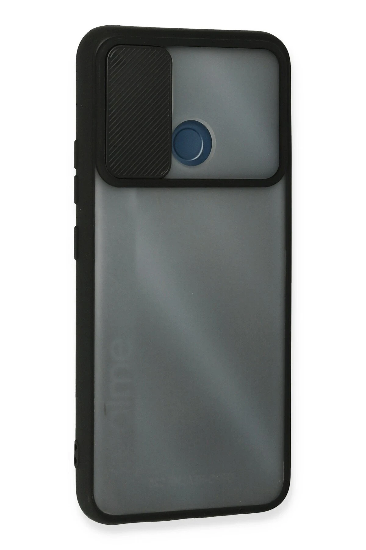 Newface Realme C25 Kılıf Palm Buzlu Kamera Sürgülü Silikon - Siyah — görsel 2